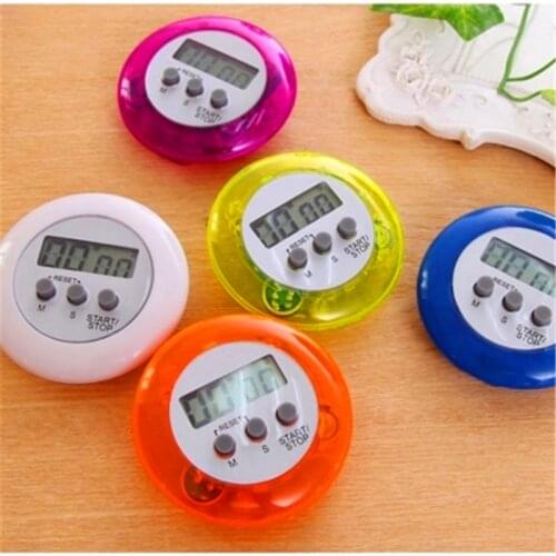 Five kinds of color Circular LCD digital kitchen countdown timer Cooking counter Reverse timer alarm clock magnetic