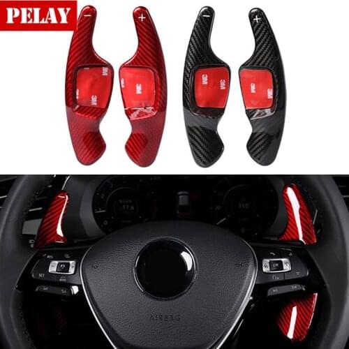 Carbon Fiber Steering Wheel Paddle Shifters For Volkswagen VW Touareg Sagitar Gearbox Paddle Shift