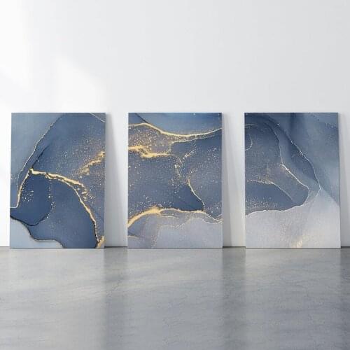 Nordic Light Luxury Abstract Marble Canvas Painting Modern Fluid Wall Art Prints Pictures Posters for Living Room Home Decor