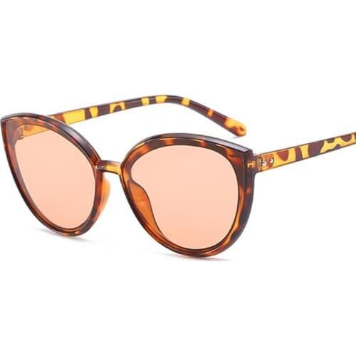 Fashion Designer Classic Cat Eye Sunglasses Women Retro Brand Sun Glasses Male Female Gradient Mirror Leopard Vintage Oculos