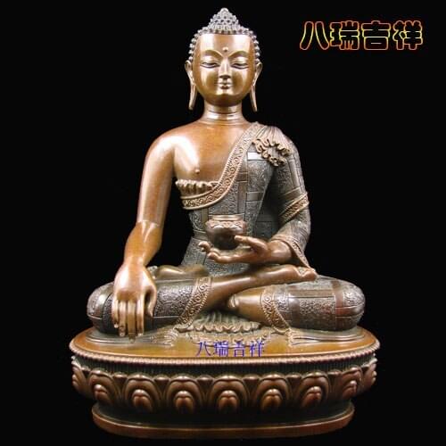 Buddha statue/ Tantric Buddhist /Kumbum monastery in qinghai production/copper small figure of Buddha sakyamuni, 21.5CM high