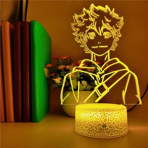 APP Control Night Light LED 3D Desk Lamp Volleyball Haikyuu Hinata Shoyo Anime Party House Decoration Children Prize Event Gift