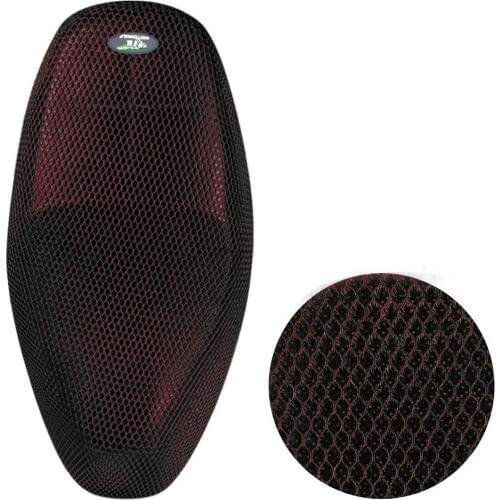 Uxcell M Heat Resistant Breathable Seat Saddle 3D Mesh Cover Black Red Fit for Motorcycle