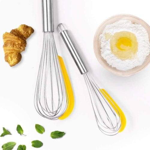 Whisk Hand Mixer Stainless Steel Whisk Set Wire Balloon Silicone Spatula Whisk Egg Separator Egg Beater for Cooking Beating