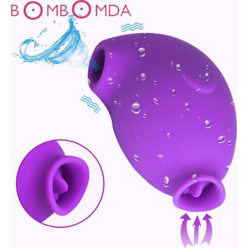 Powerful Clit Sucker Vibrator Tongue Vibrating Nipple Sucking Blowjob Clitoris Stimulator Etotic Sex Toys for Women Masturbator