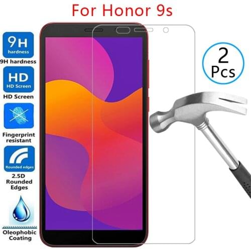 Tempered glass screen protector for honor 9s case cover on honor9s honer onor hono 9 s s9 5.45 protective phone coque bag onor9s