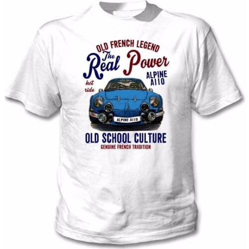 2019 Hot Summer Casual T-Shirt Printing Harajuku Funny Rick Tee Shirts Vintage French Car Alpine A110 Real Powerblank T Shirt