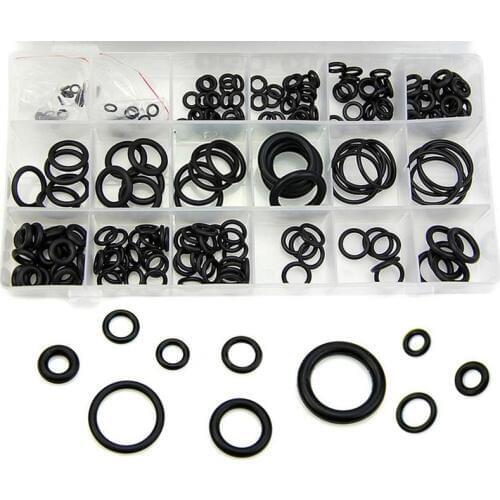 225 PCS O Shape Gaskets Mechanical Repairing O Rings Seal Nitrile Rubber Car Auto Repair Tools Air Conditioning Refrigerant Ring