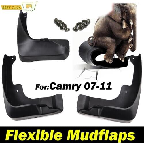 4Pcs Flexible Mudguards For Toyota Camry Altis Aurion XV40 2007 2008 2009 2010 2011 Mud Flaps Mudflaps Splash Guards Mud Flap