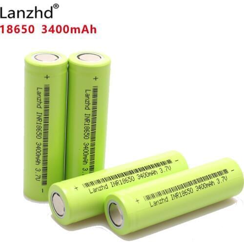4pcs/lot Original 18650 3.7V 3400mAh LI-Ion batteries 30A 18650 rechargeable Battery INR18650 safe batteries Industrial use