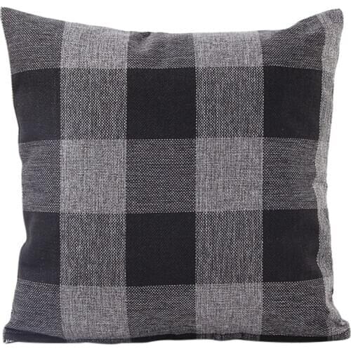 45x45cmLinen lattice pillowcase Classic Plaids Cushion cover Soft large Size Decorative Square Pillow Dobby Throw Waist