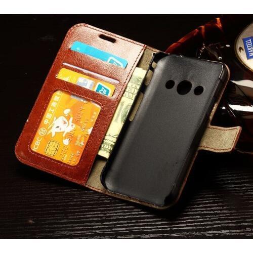 50pcs/lot Free Shipping!! New Luxury oil side Wallet Leather Case for Samsung Galaxy Xcover 3 G388F
