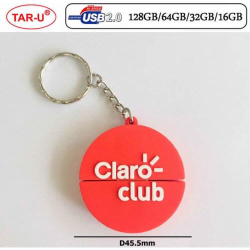 64GB Soft plastic customized logo usb flash drive 3D logo design flash drive OEM memory card