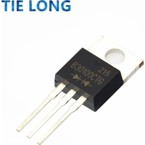 10pcs/lot MBR30100CT B30100G MBR30100 MBRF30100CT TO-220 30 Amp HT Power Schottky Barrier Rectifier 100 Volts to 200 Volts