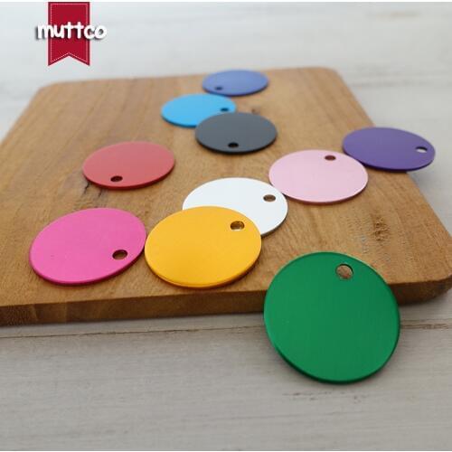 Freeshipping Aluminum circular dog tag engrave dog name phone number identity personalized cat puppy tag high quality DIT-028