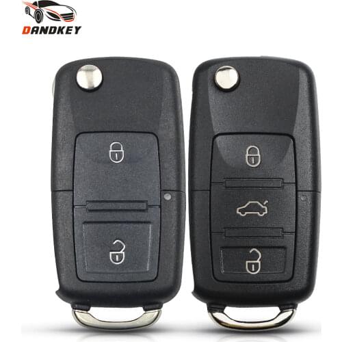 DANDKEY 3B Remote Foliding Car Key Case For Volkswagen VW Golf Passat Polo Jetta Touran Bora Sharan Transporter Key Shell
