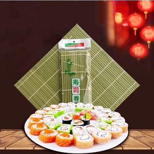 DIY Bamboo Sushi Maker Tools Roller Bamboo Rolling Mats Set Roll Handmake Bamboo Sushi Mat Making Kit Mold