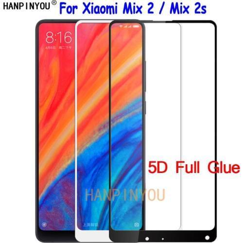 For Xiaomi Mi Mix 2 2s Mix2 Mix2s 5.99" 5D Full Cover Glue Tempered Glass Screen Protector Explosion-proof Protective Film Guard