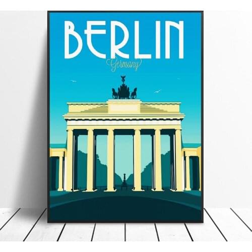 Berlin Travel Canvas Print Wall Art Poster Picture Modern Minimalist Bedroom Living Room Decoration No Frame