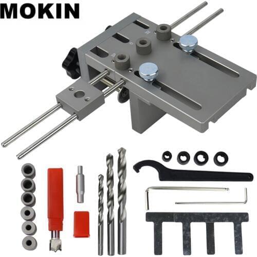 Woodworking Doweling Jig 6/8/10mm Puncher Locator Hole Drill Guide For Furniture Installation Connecting Position Tools