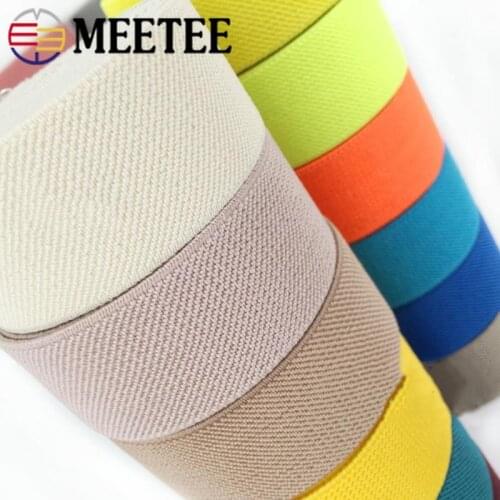 Meetee 5/10yards 30mm Double-sided Thicking Elastic Bands for Skirt Pants Waist Belt Clothing Rubber Band DIY Sewing Accessories