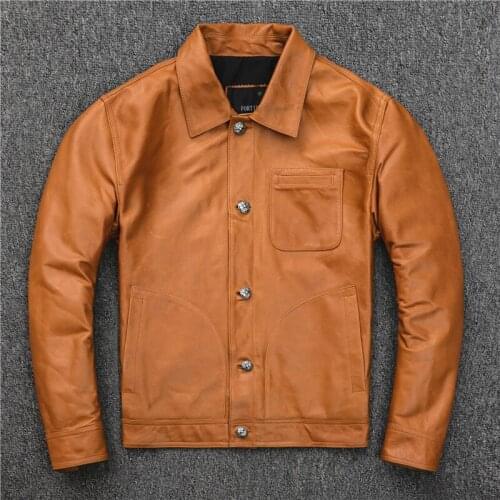 Real Jacket Men Clothes 2020 Casual Sheepakin Coat Genuine Leather Jackets and Coats Korean Slim Fit KJ2910