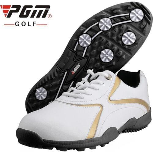Pgm Golf Shoes Men Soft Leather Sport Shoes Men Non-Slip Lace-Up Training Sneakers Breathable Golf Shoes Free Shipping AA10094