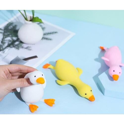 Sand Filled Duck Shape Kneading Squeeze Decompression Toys Animal Ornaments for Gifts