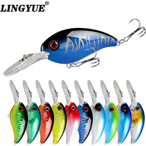 New Arrival 1pcs Fishing Lures 10cm 15g Hard Baits 7 colors Available Bass Crankbait Wobblers Fishing Tackle With 3D Eyes Hooks