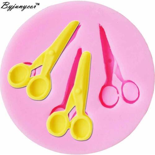 Scissors Epoxy UV Resin Silicone Molds Vintage Charming Jewelry Cake Decorating Tools Candy Chocolate Gumpaste Mould m720