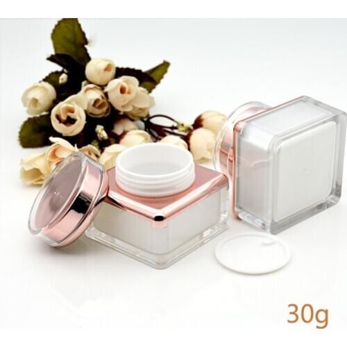 Wholesale Acrylic Bottle Cream Jar Nail Art Mask Cream Refillable Empty Cosmetic Makeup Container Bottle 5/15/30G