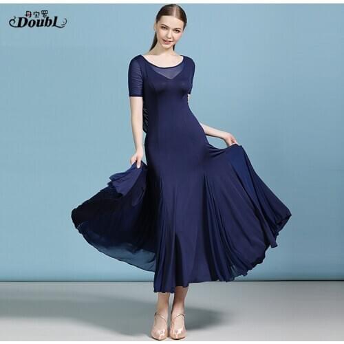 DOUBL short sleeve swing collar dance dress MY814 ballroom dance dress dress new skirt