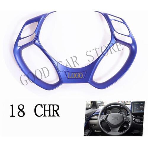 FIT FOR chr C-HR 2016 2017 2018 car Interior Accessories Steering Wheel Cover Trim U Shape Decorative ABS CHROME for chr