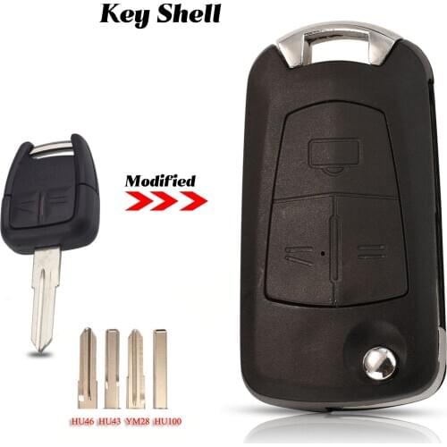 Jingyuqin Upgrade 3Button For Opel Vauxhall Corsa D Astra Vectra Zafira Signum Remote Key Shell FOB With HU100/43/46 YM28 Blade