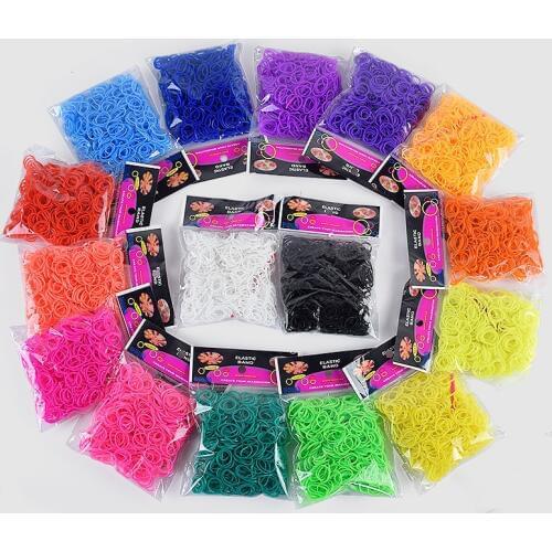 16 Color Loom Bands for Children Girl Gift Rubber Bands for Weaving Lacing Bracelet Toy Orbits Needlework Creativity Toy