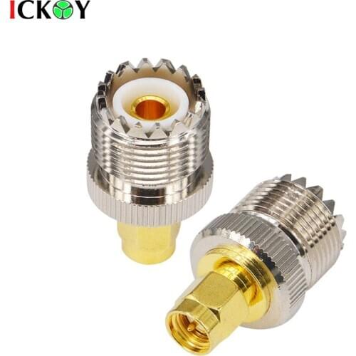 RF coaxial Adapter SMA Male to UHF Female SO239 SDR Connector SO-239 Converter for MD380 Garmin Alpha HT Radio Antenna Cable