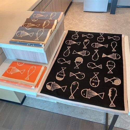 Luxury brand Winter Scarf Women Soft Cashmere Warm Pashmina Swimming Fish Scarves Wraps Thick Long Shawls Bufanda Stoles Hijab