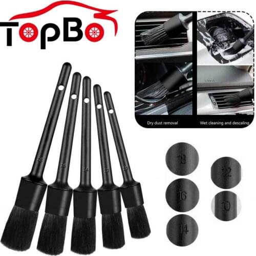 5Pcs/set Automotive Cleaning Brush Washing Car Air-conditioner Dirt Dust Cleaning Detailing Brush Multifunction Hair Detail Kit