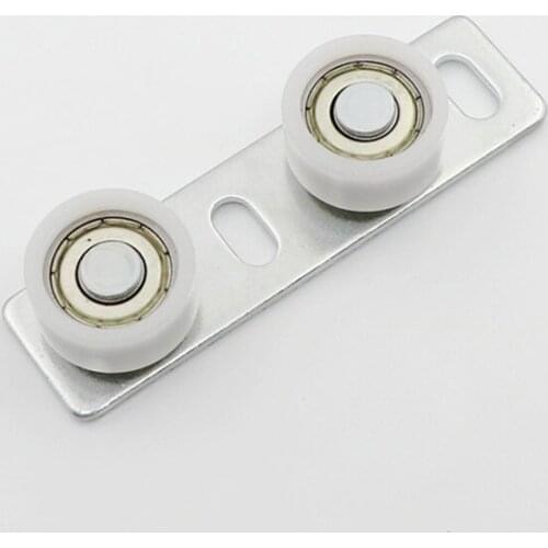 1pc 19mm diameter double-column aluminum alloy door anti-swing stop sliding door wheel hanging sliding door locator stopper