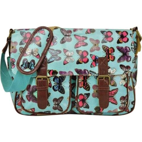 Vintage Waterproof PU Leather Messenger Bags Briefcase Crossbody Satchel Bag Female Printed Shoulder Bag QQ1867