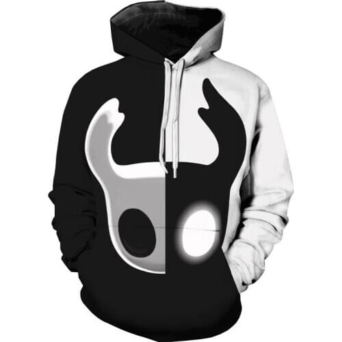 Hot Hollow Knight 3D Prined Hoodies Men/Women Fashion New Popular Personality Anime Hoodie Harajuku Yin Yang Zipper Sweatshirts