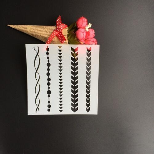 1Pcs 13*13cm Scapbook Stencil Cake Decorating Tool scrapbooking DIY Decorating Stencil Fondant Pattern Printing Spray Template