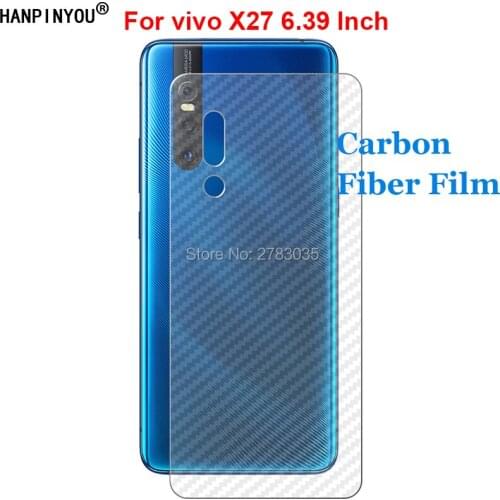 For vivo X27 6.39" Durable 3D Anti-fingerprint Ultra Thin Clear Carbon Fiber Back Film Screen Protector (Not Tempered Glass)
