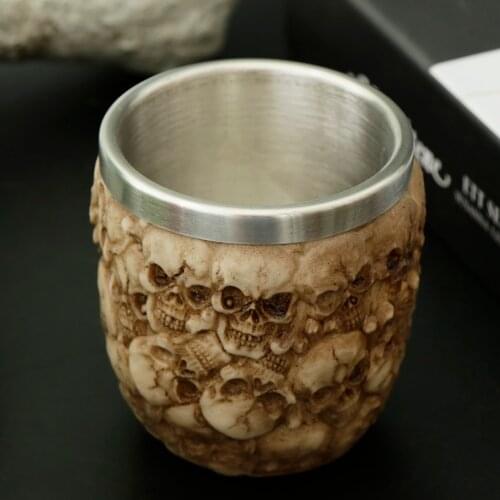 Unique Skull Heads Coffee Cup Beer Mug Tankard Halloween Gift Decorative Bar Supplies