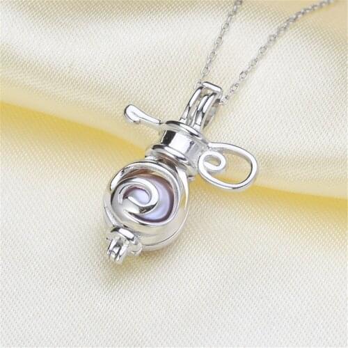 S925 Sterling Silver Screw Eye Pin Bail Top Drilled Beads End Cap For DIY Pearl Charm Pendant Connectors Jewelry Making