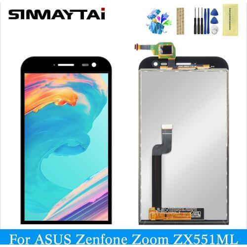 ZX551ML lcd For ASUS ZenFone Zoom ZX551ML LCD display digitizer touch screen replacement Parts ASUS black white ZX 551 ML lcd