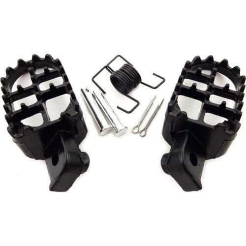 1Pair For Motorcycle FootrestsPedals Pegs Foot Pegs Black Aluminium Pedal Pads