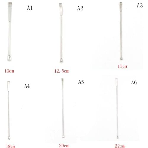 HOT!10cm-22cm Medicinal Spoon Stainless Steel Spatula Shovel Head Experiment Pharmacy Lab Use 1Pcs