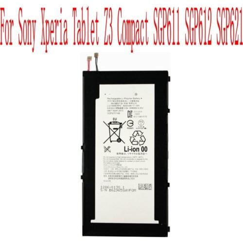 100% New High Quality 4500mAh LIS1569ERPC Battery For Sony Xperia Tablet Z3 Compact SGP611 SGP612 SGP621 Cell Phone