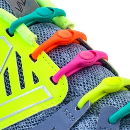 12pcs Silicone Shoelaces No Tie Elastic Shoe laces Rubber Sneakers Shoelace Adults and kids Lazy Laces One size fits all shoes